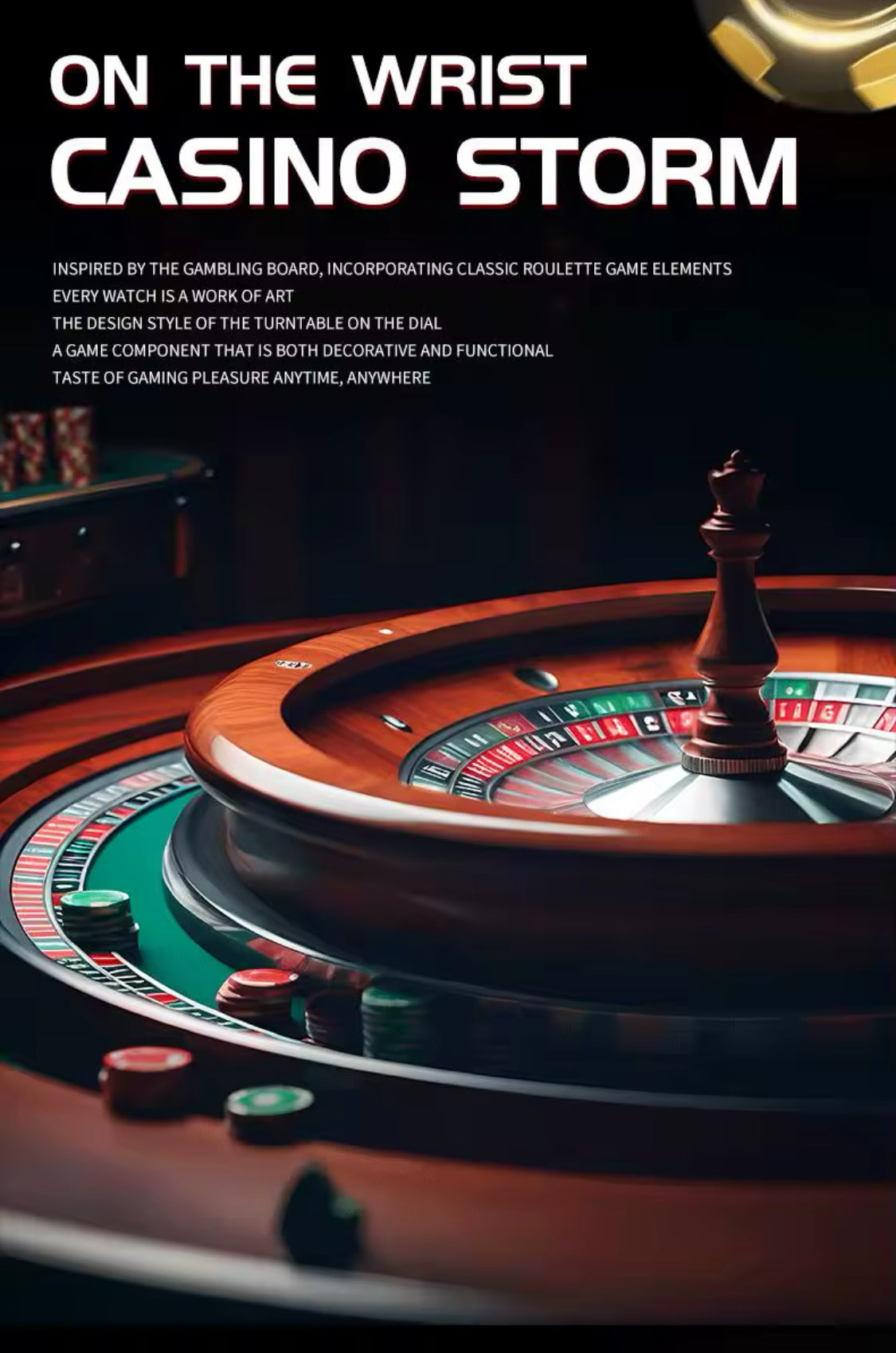 Richard NH35 Rotating Dial Las Vegas Roulette Theme Automatic Watch For Men With Luminous Hands