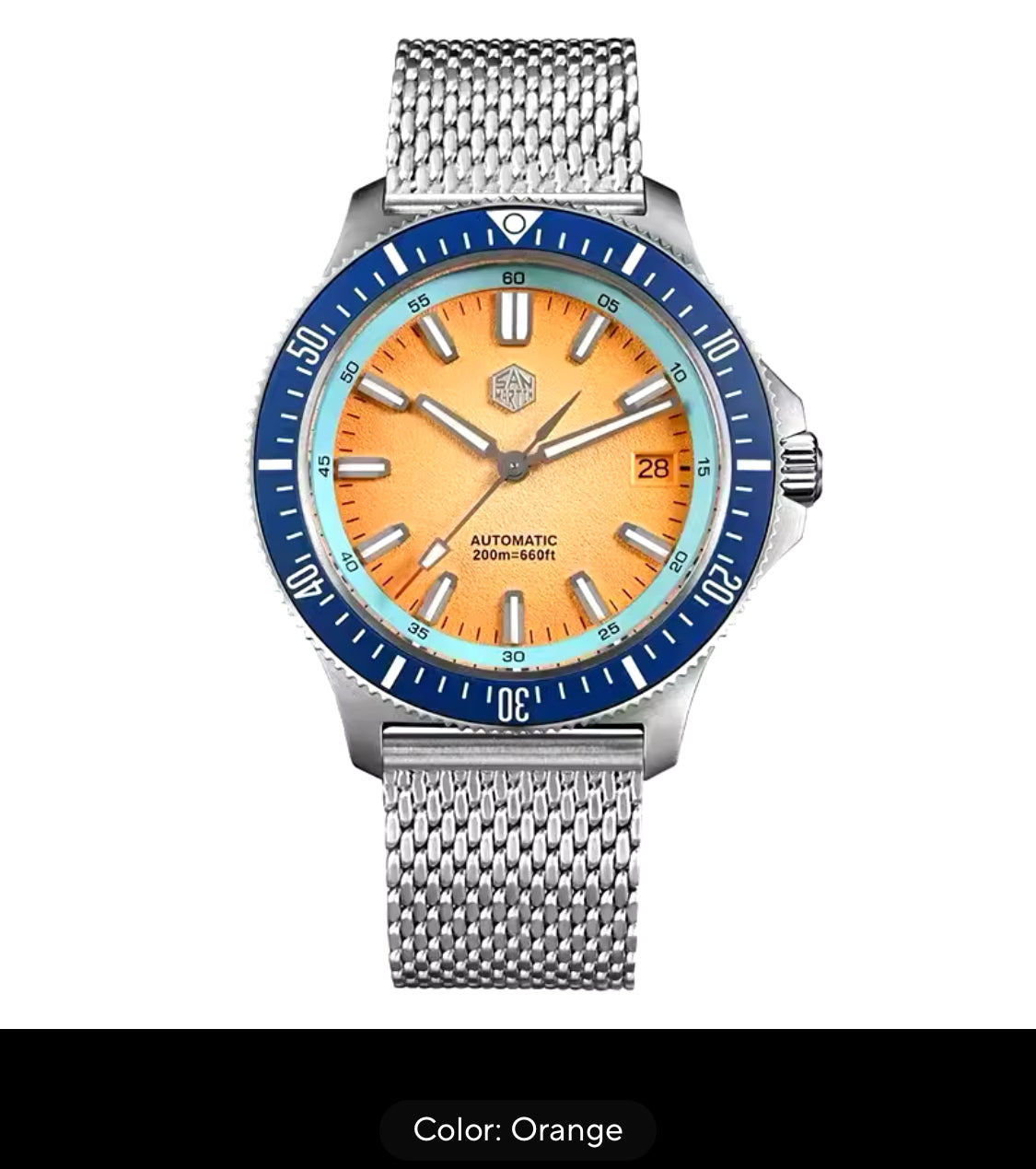 San Martin 40mm Dive Watch Original Design NH35 Automatic Mechanical Fashion Men Watch Sapphire Waterproof 200m Luminous SN0118