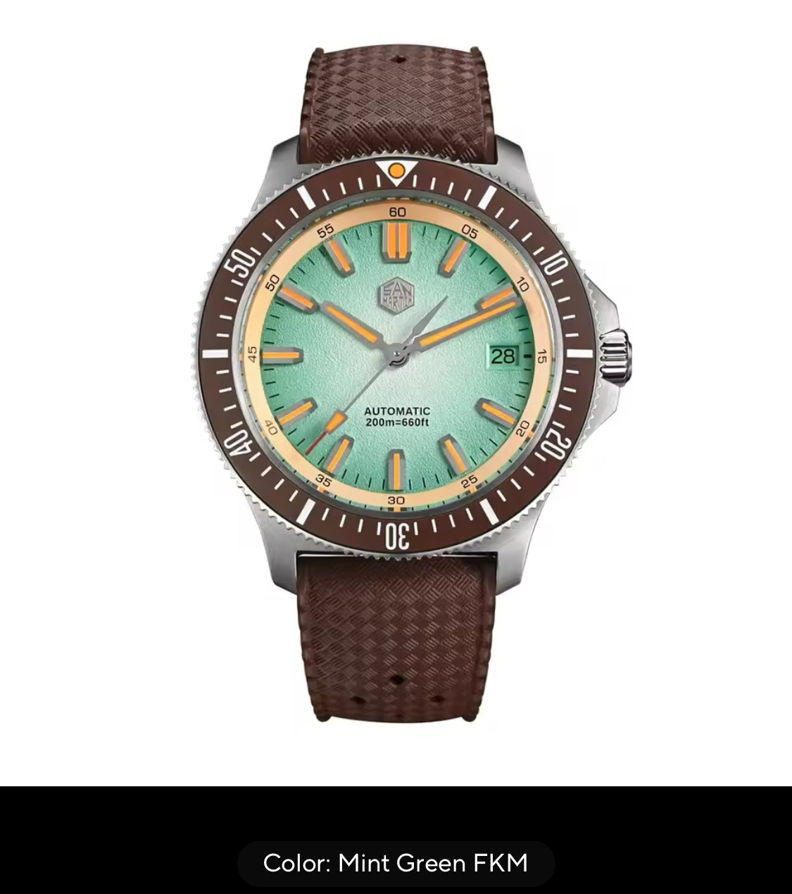 San Martin 40mm Dive Watch Original Design NH35 Automatic Mechanical Fashion Men Watch Sapphire Waterproof 200m Luminous SN0118