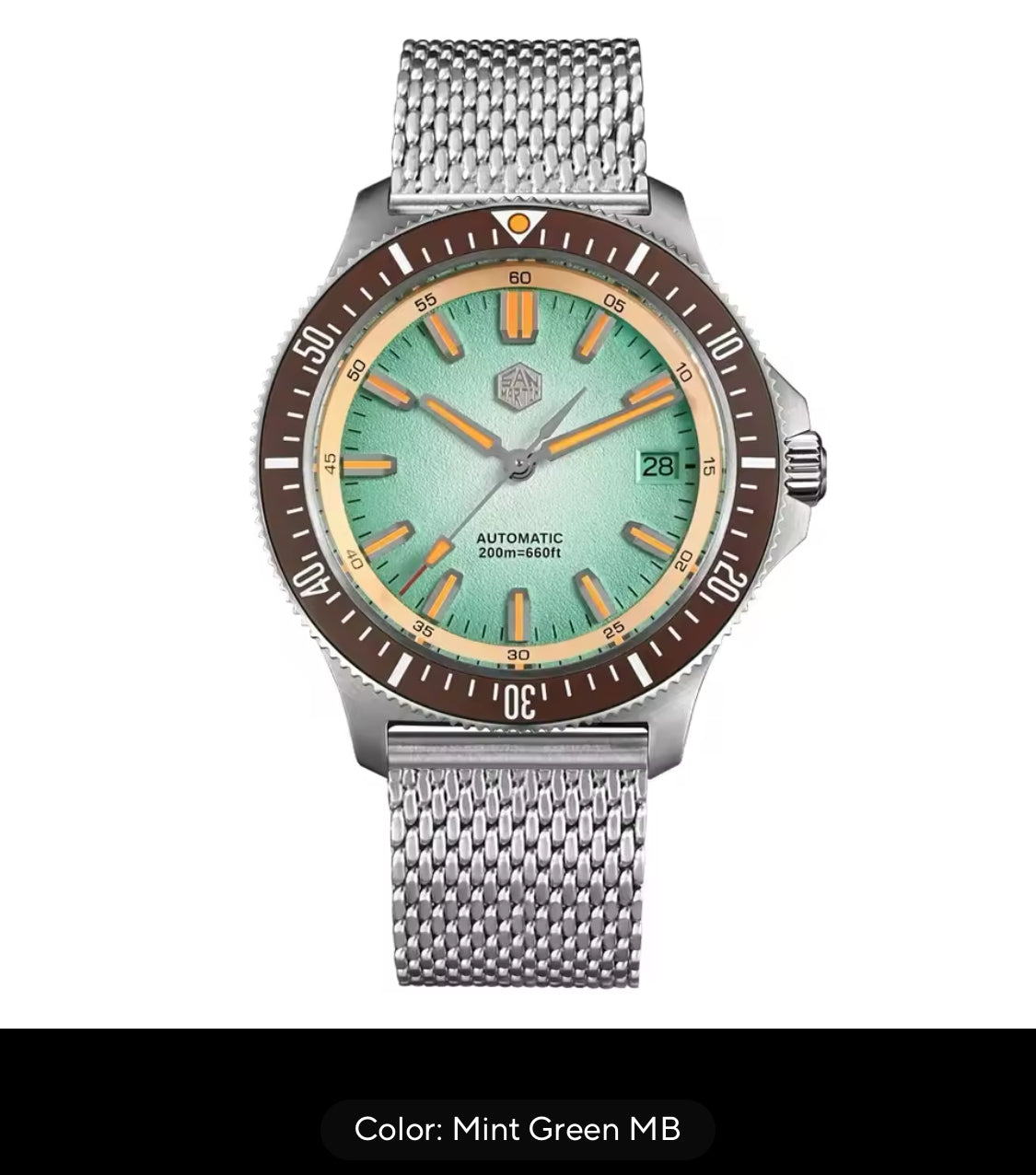 San Martin 40mm Dive Watch Original Design NH35 Automatic Mechanical Fashion Men Watch Sapphire Waterproof 200m Luminous SN0118