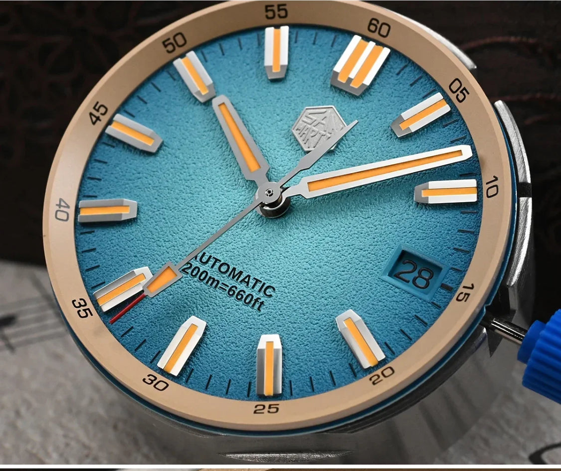 San Martin 40mm Dive Watch Original Design NH35 Automatic Mechanical Fashion Men Watch Sapphire Waterproof 200m Luminous SN0118