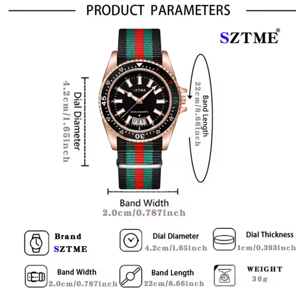 Sztme quartz watch