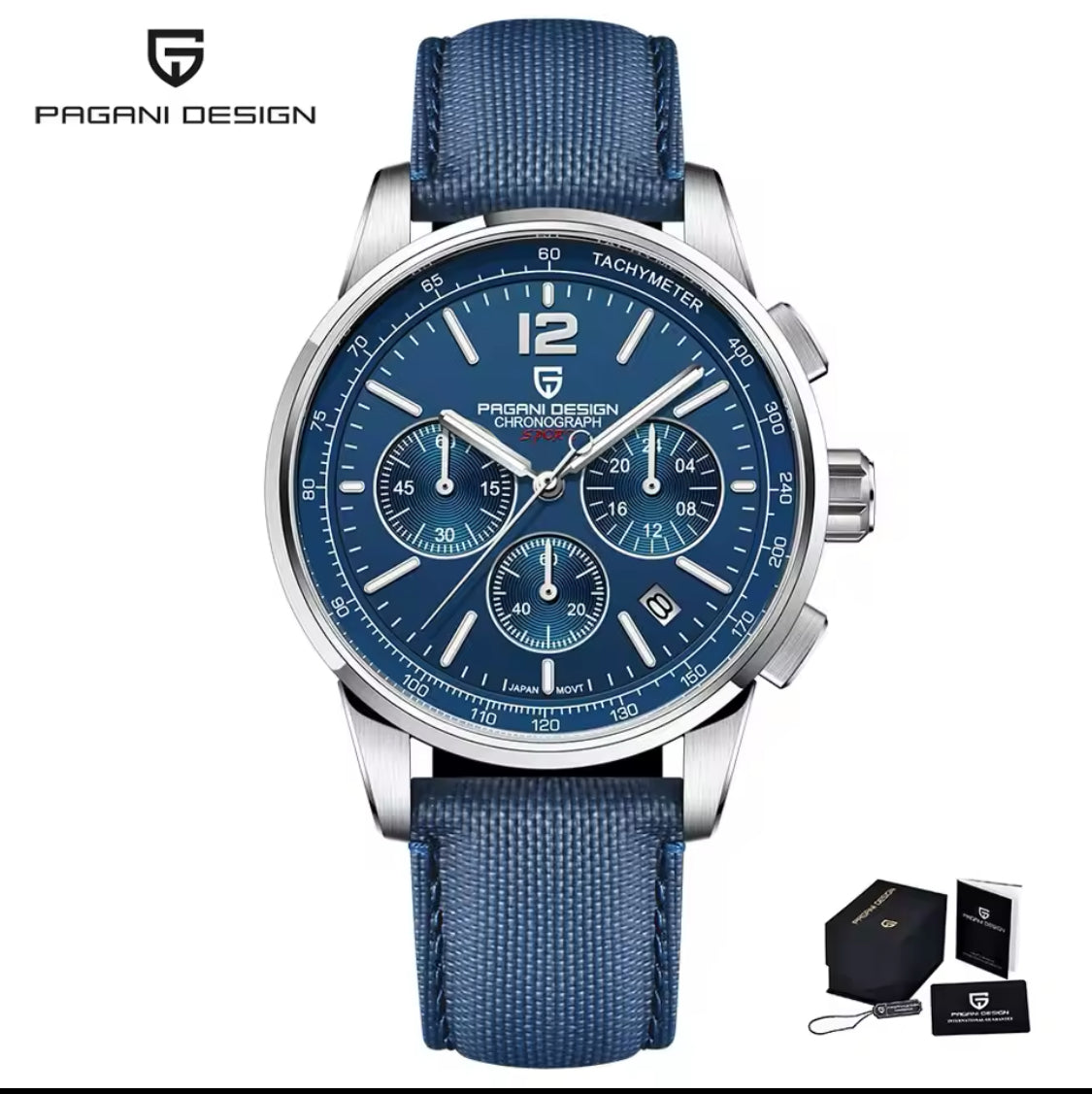 PAGANI DESIGN 2024 New Luxury Fashion Casual Men Quartz Watches VK63 100M Water Resistant Sapphire Glass Stainless Steel Watches