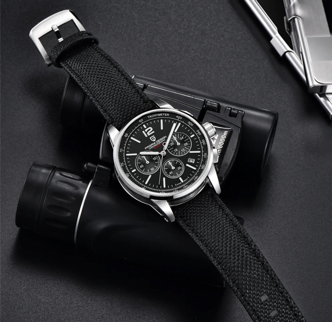 PAGANI DESIGN 2024 New Luxury Fashion Casual Men Quartz Watches VK63 100M Water Resistant Sapphire Glass Stainless Steel Watches