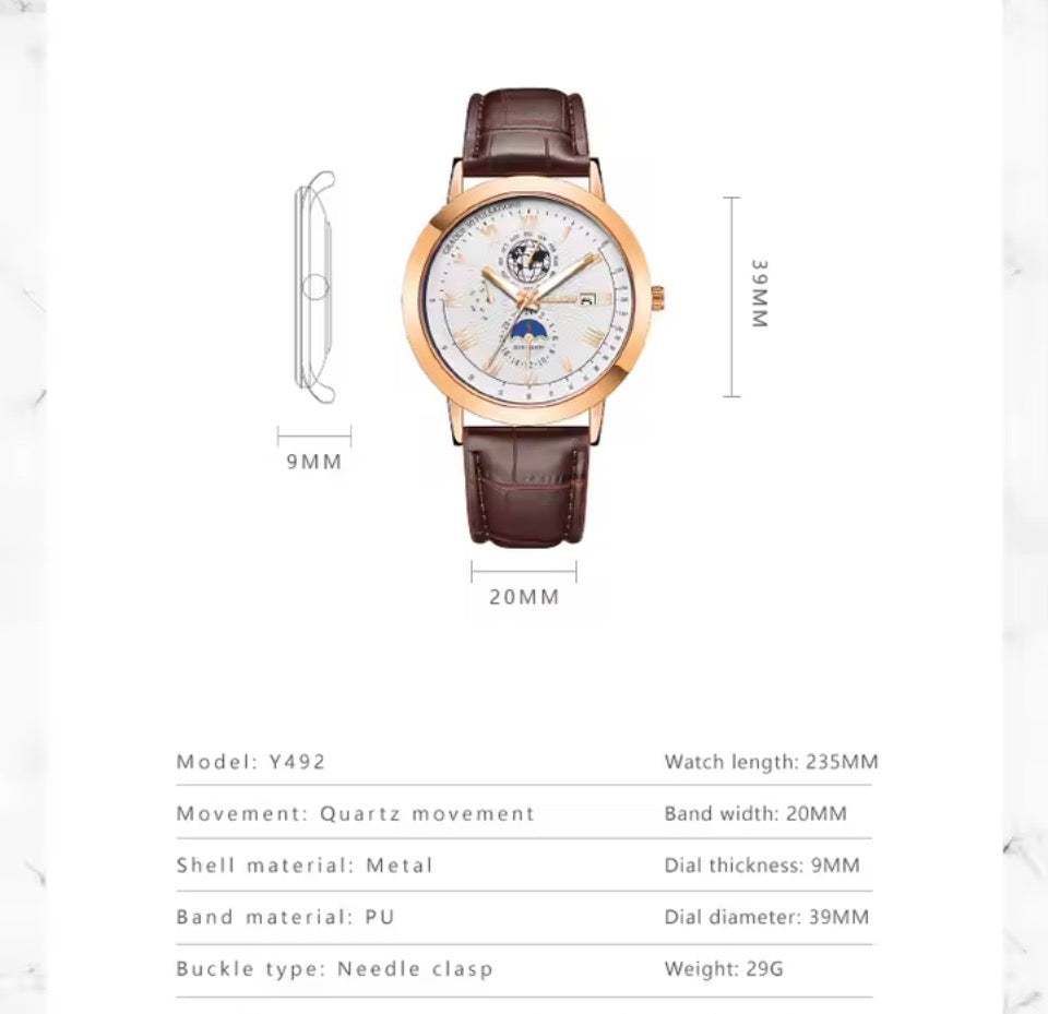 Men’s dress quartz watch